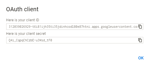 Client ID and Secret